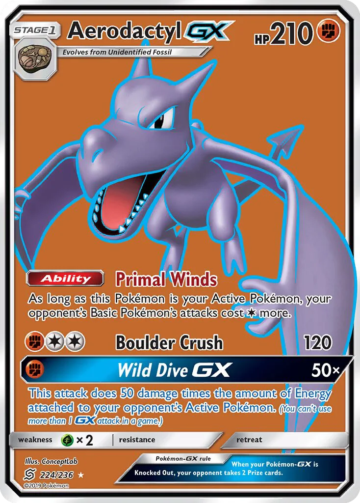 Aerodactyl GX · Unified Minds 224/236