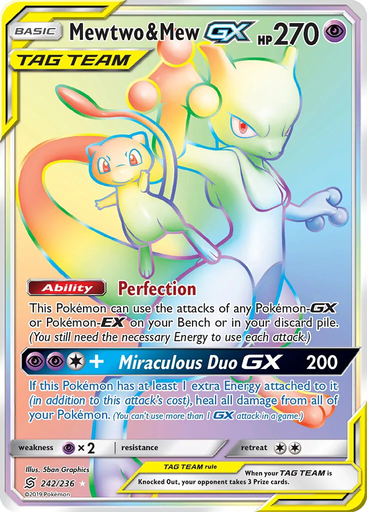 Mewtwo & Mew GX · Unified Minds 242/236