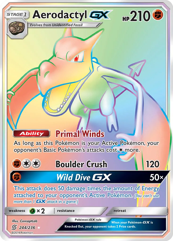 Aerodactyl GX · Unified Minds 244/236