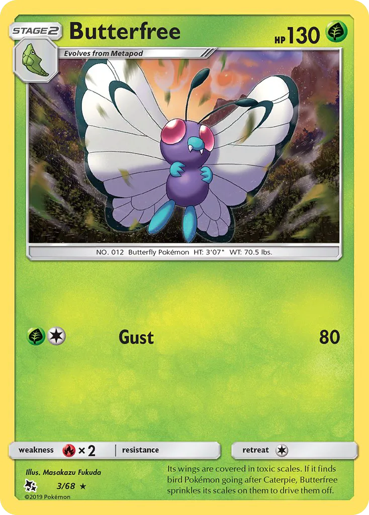 Butterfree · Hidden Fates 3/68