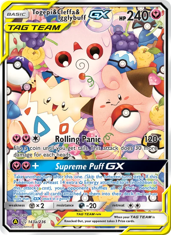 Togepi & Cleffa & Igglybuff GX · Cosmic Eclipse 143/236