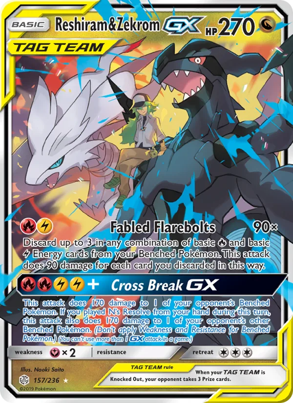 Reshiram & Zekrom GX · Cosmic Eclipse 157/236