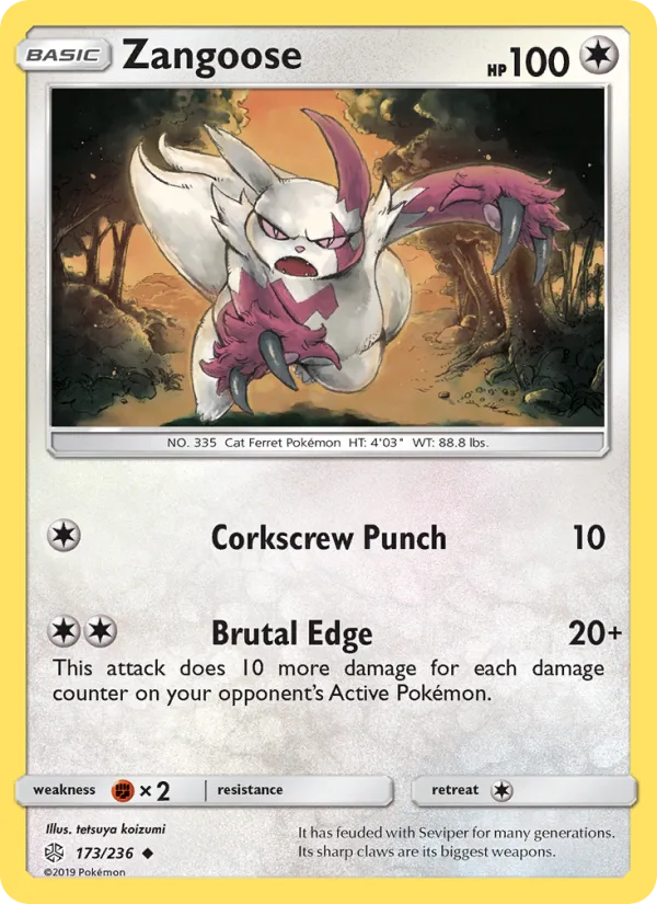 Zangoose · Cosmic Eclipse 173/236
