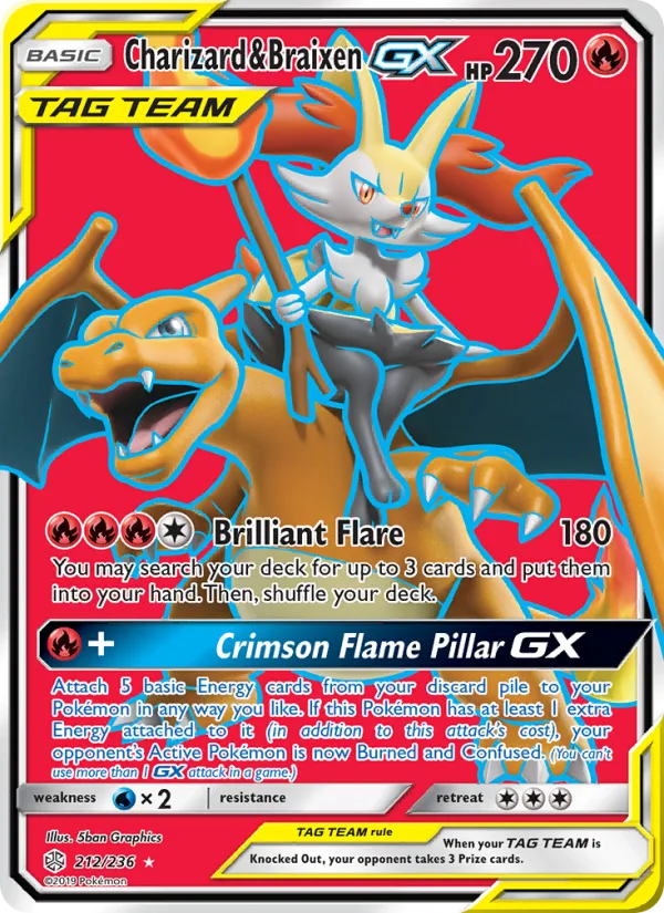 Charizard & Braixen GX · Cosmic Eclipse 212/236