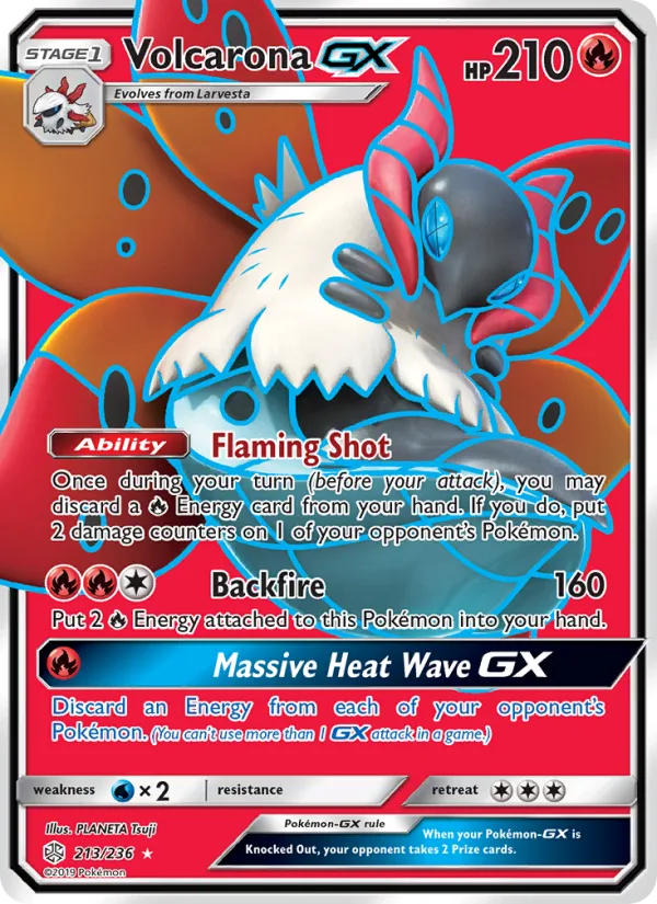Volcarona GX · Cosmic Eclipse 213/236