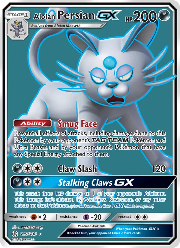 Alolan Persian GX · Cosmic Eclipse 219/236