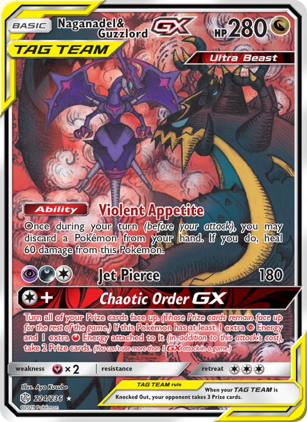 Naganadel & Guzzlord GX · Cosmic Eclipse 224/236