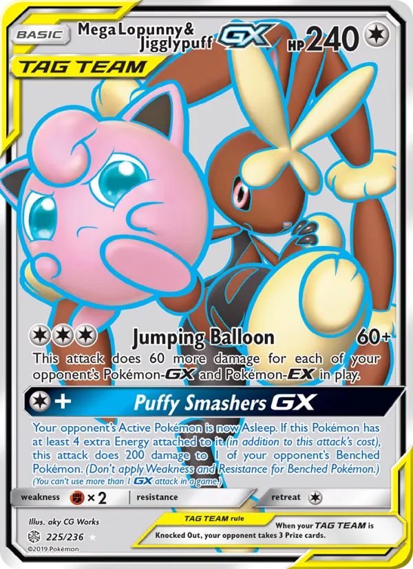 Mega Lopunny & Jigglypuff GX · Cosmic Eclipse 225/236