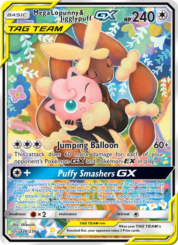 Mega Lopunny & Jigglypuff GX · Cosmic Eclipse 226/236