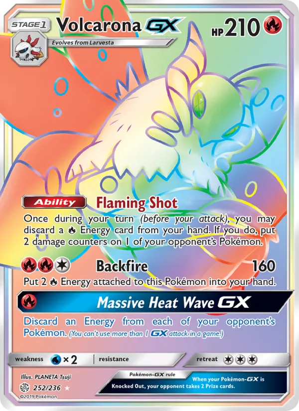 Volcarona GX · Cosmic Eclipse 252/236