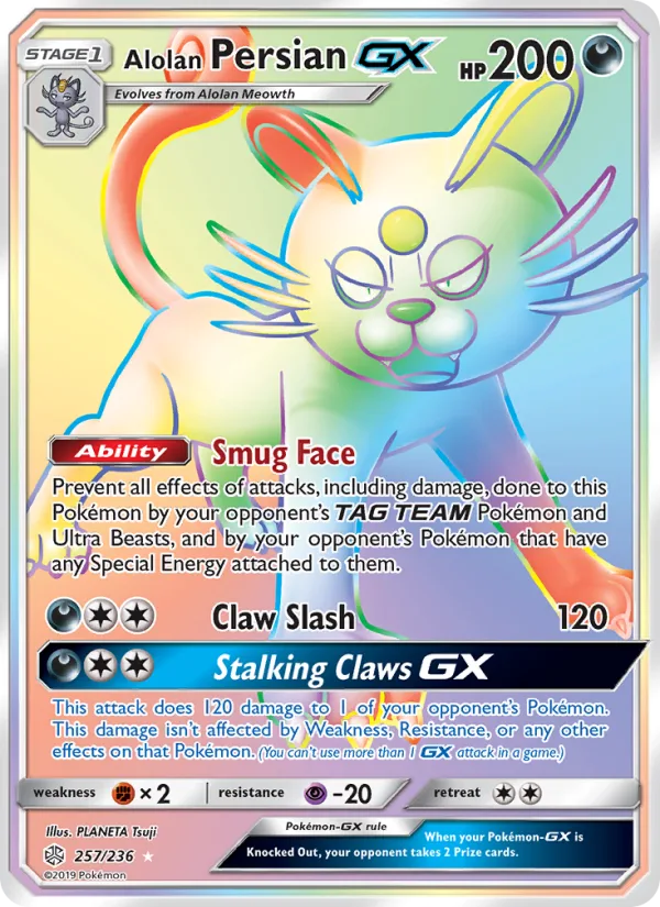 Alolan Persian GX · Cosmic Eclipse 257/236