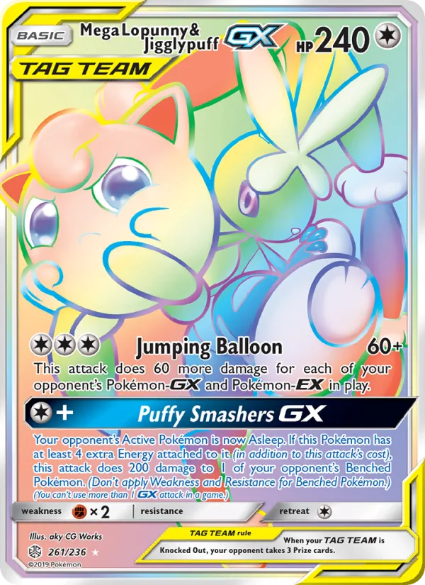 Mega Lopunny & Jigglypuff GX · Cosmic Eclipse 261/236