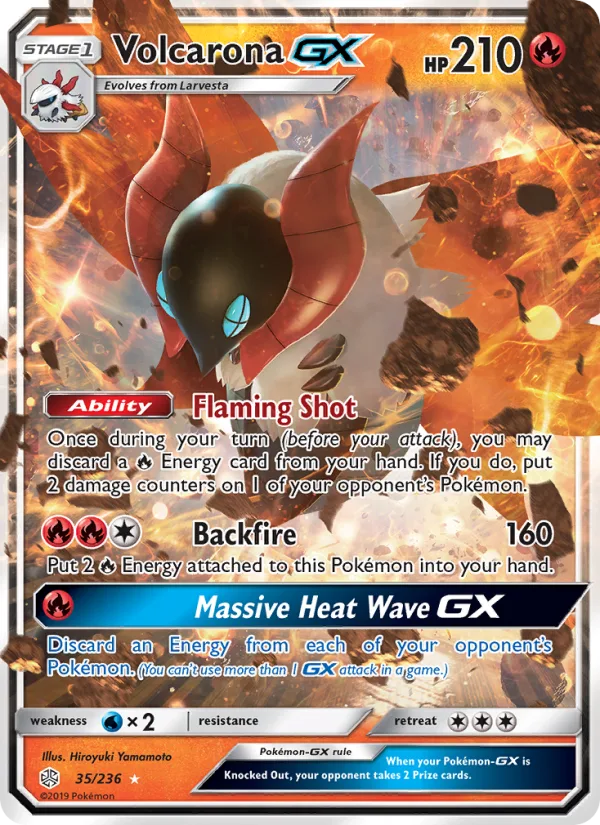 Volcarona GX · Cosmic Eclipse 35/236