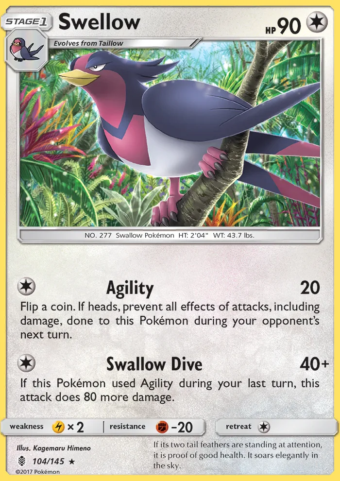 Swellow · Guardians Rising 104/145