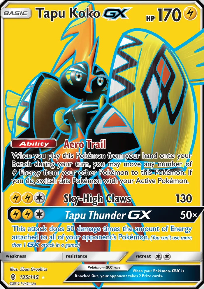 Tapu Koko GX · Guardians Rising 135/145