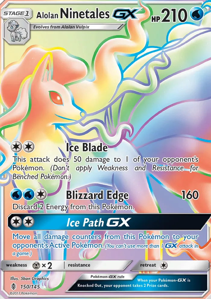 Alolan Ninetales GX · Guardians Rising 150/145