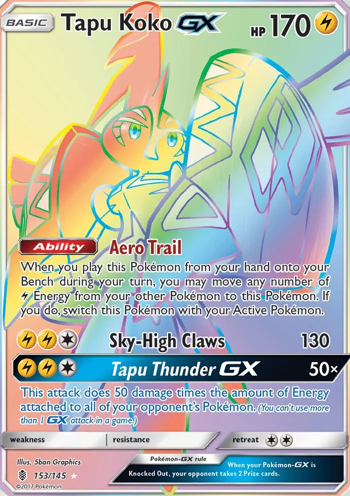 Tapu Koko GX · Guardians Rising 153/145