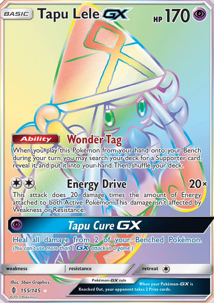 Tapu Lele GX · Guardians Rising 155/145