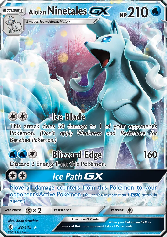 Alolan Ninetales GX · Guardians Rising 22/145