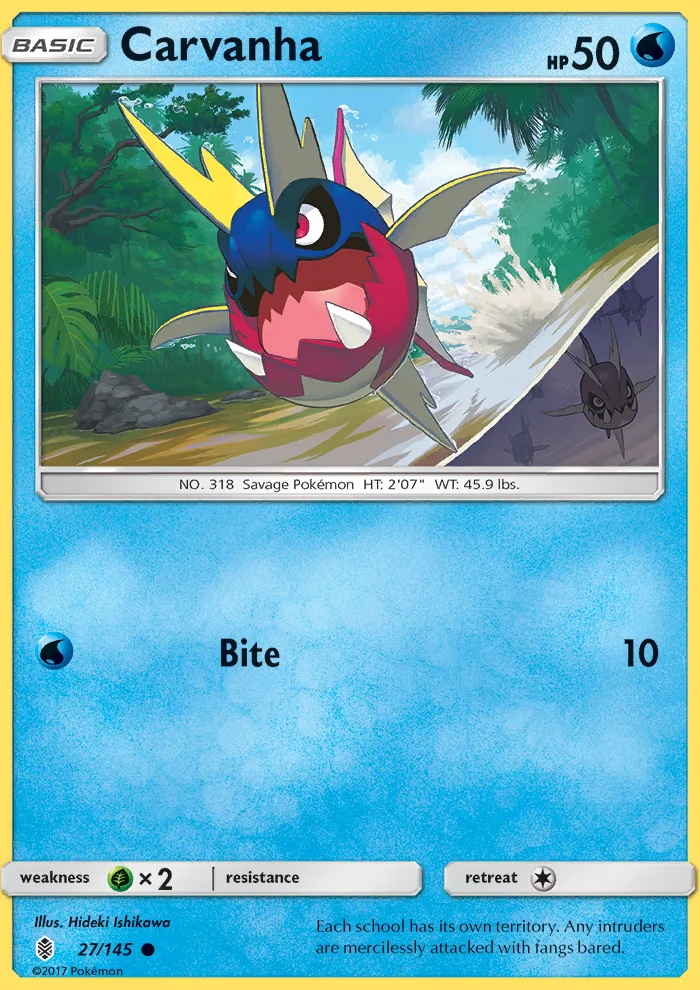 Carvanha · Guardians Rising 27/145