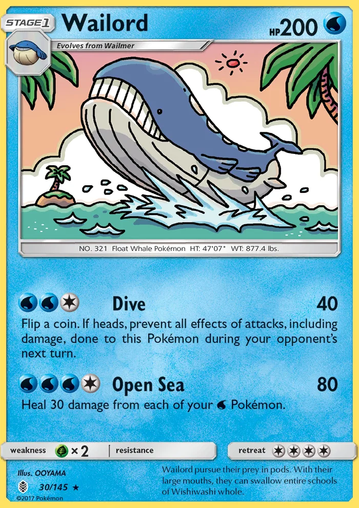 Wailord · Guardians Rising 30/145