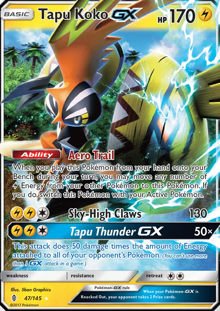 Tapu Koko GX · Guardians Rising 47/145