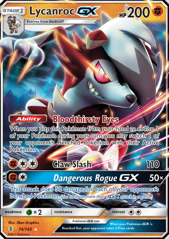 Lycanroc GX · Guardians Rising 74/145