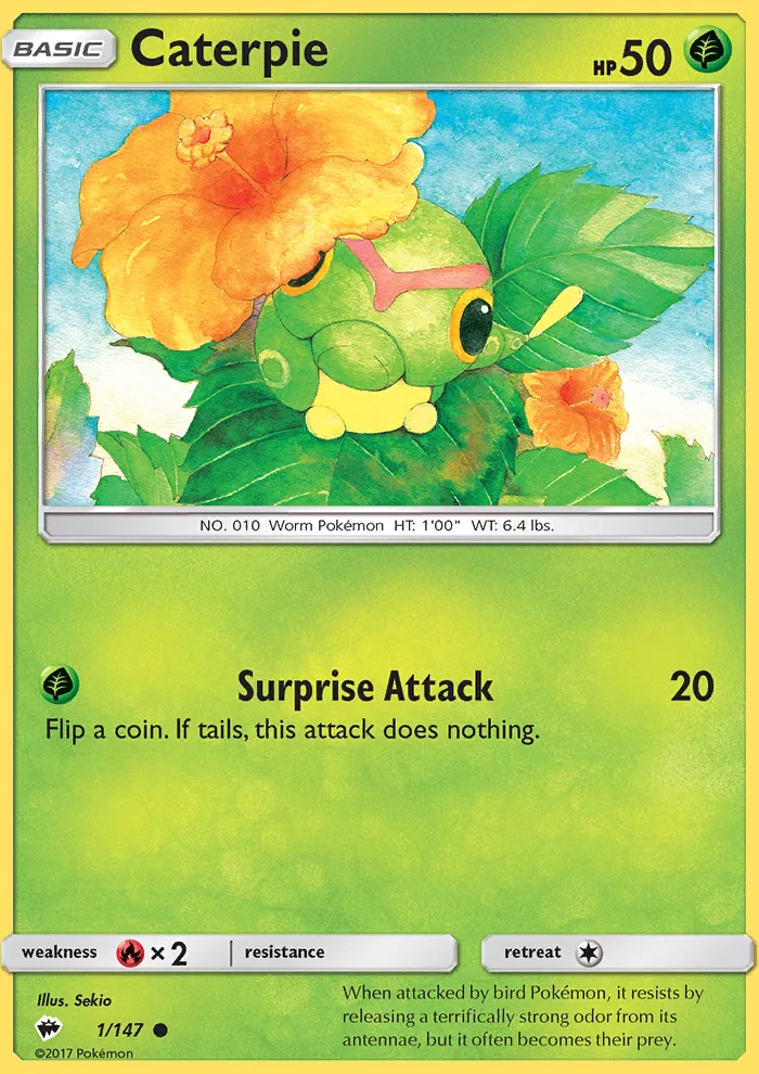 Caterpie · Burning Shadows 1/147