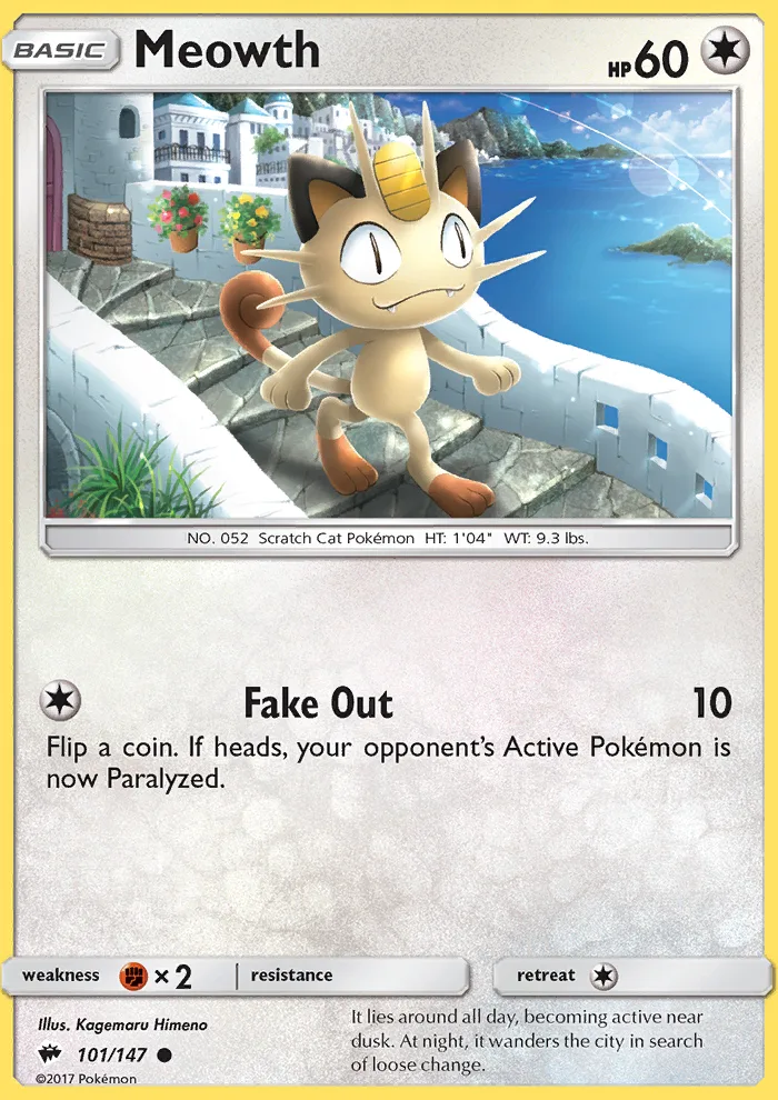 Meowth · Burning Shadows 101/147