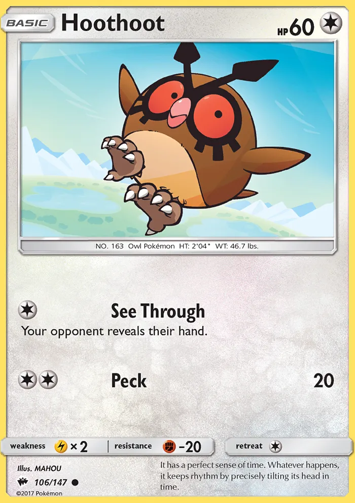 Hoothoot · Burning Shadows 106/147