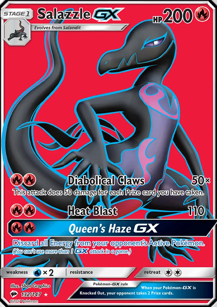 Salazzle GX · Burning Shadows 132/147