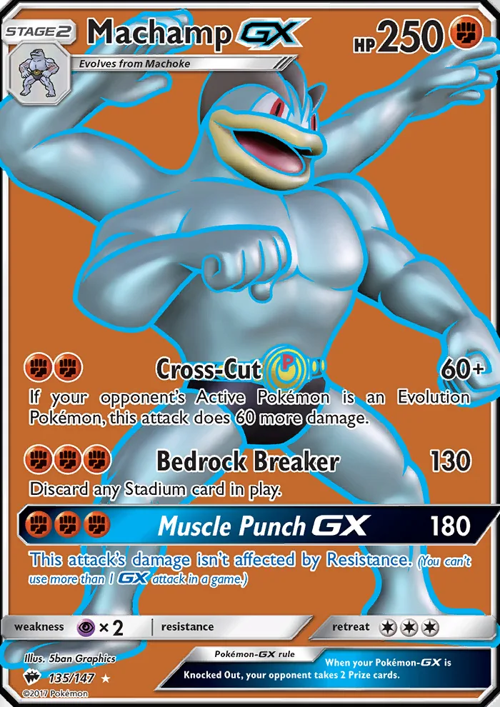 Machamp GX · Burning Shadows 135/147