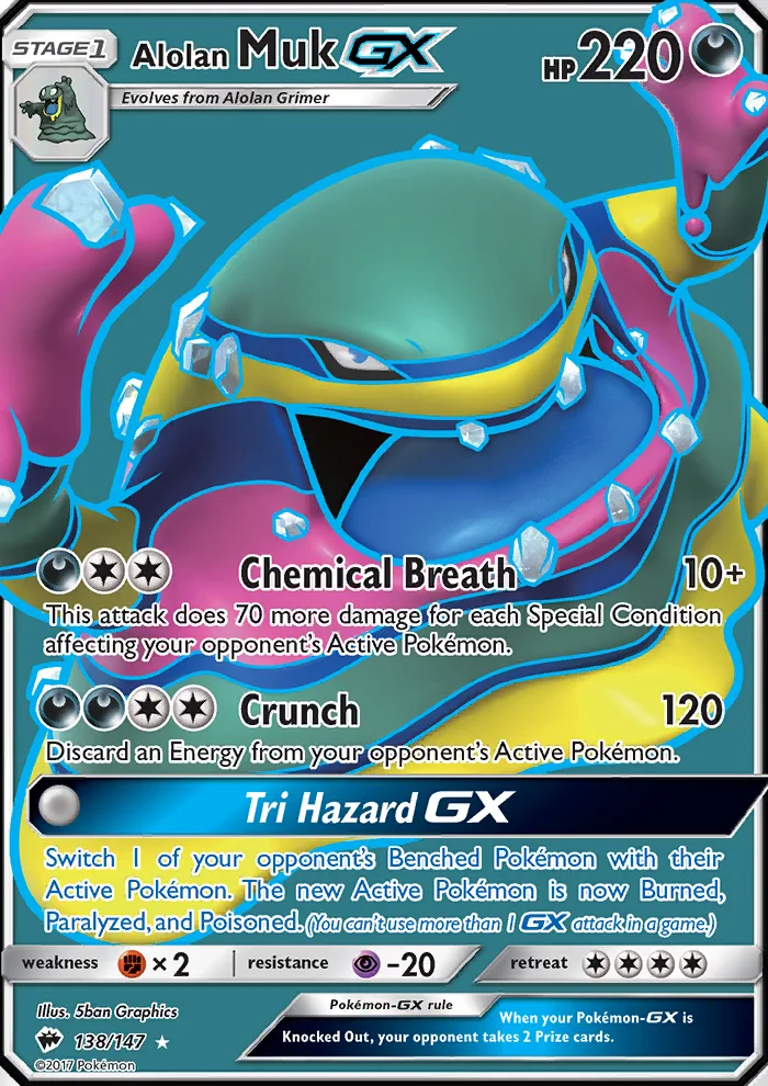 Alolan Muk GX · Burning Shadows 138/147