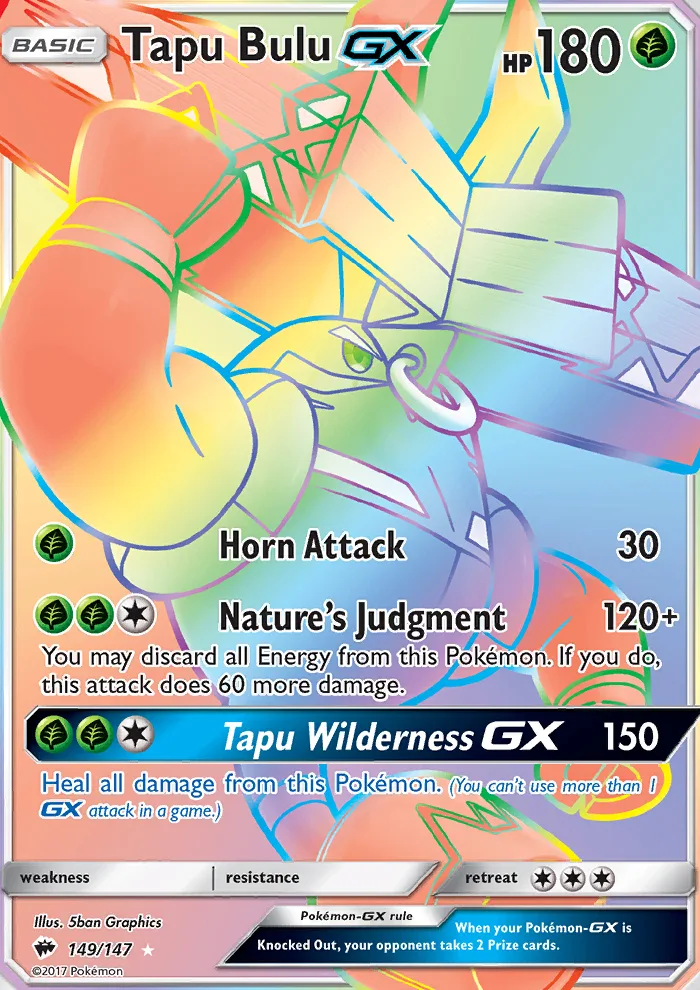 Tapu Bulu GX · Burning Shadows 149/147