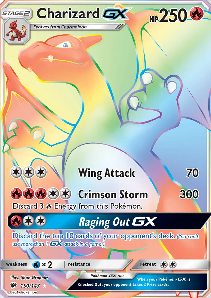 Charizard GX · Burning Shadows 150/147