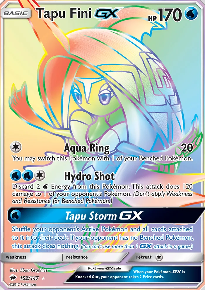 Tapu Fini GX · Burning Shadows 152/147