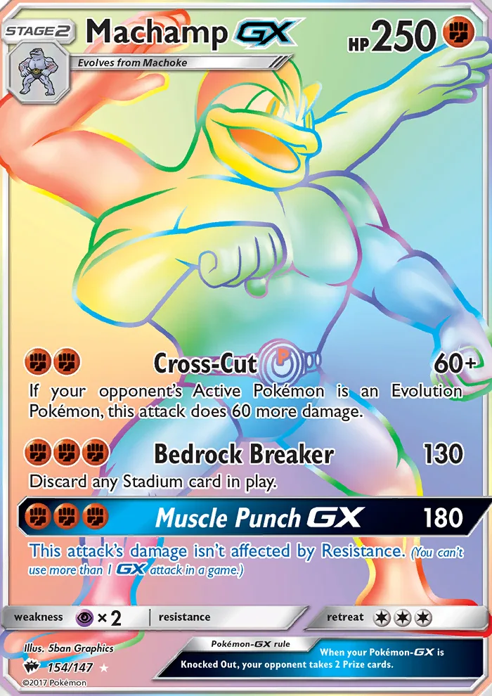 Machamp GX · Burning Shadows 154/147