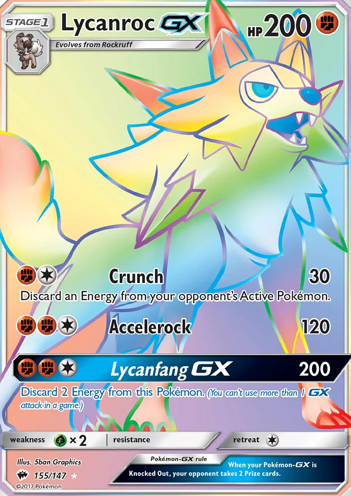 Lycanroc GX · Burning Shadows 155/147