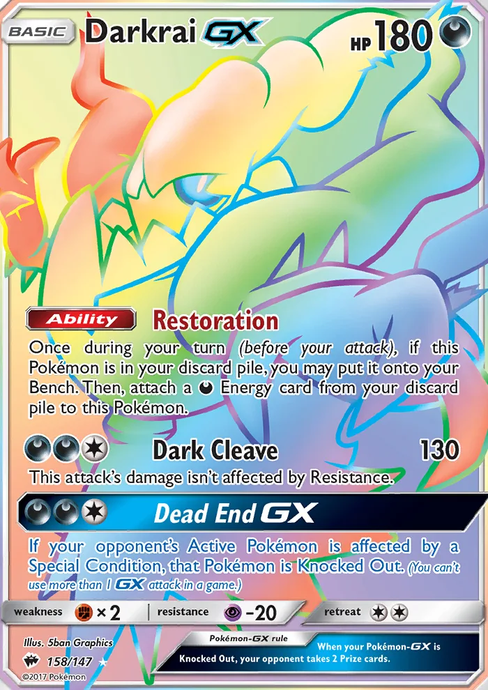 Darkrai GX · Burning Shadows 158/147
