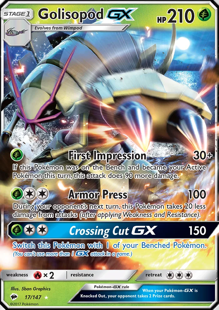 Golisopod GX · Burning Shadows 17/147