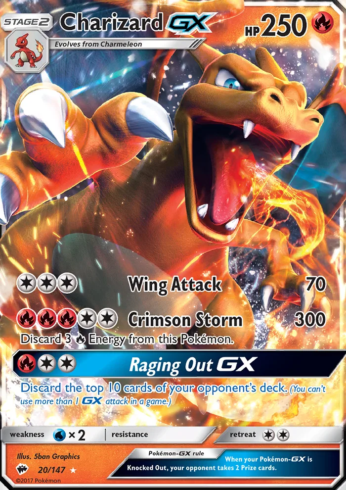 Charizard GX · Burning Shadows 20/147