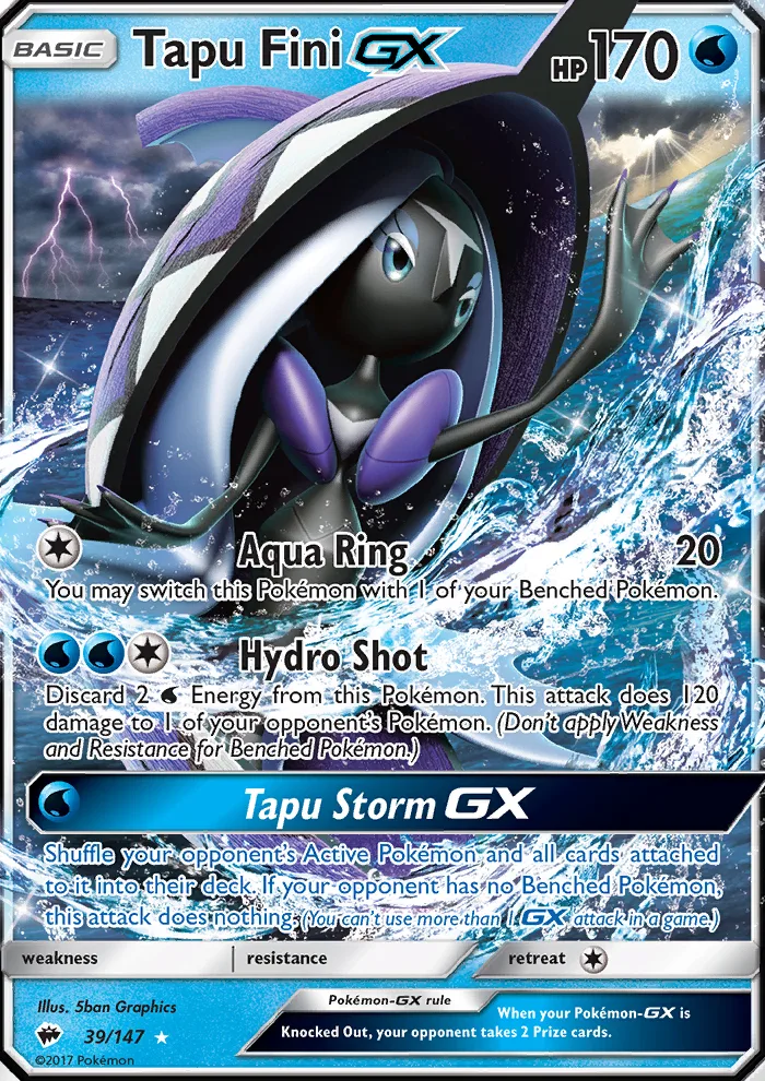 Tapu Fini GX · Burning Shadows 39/147