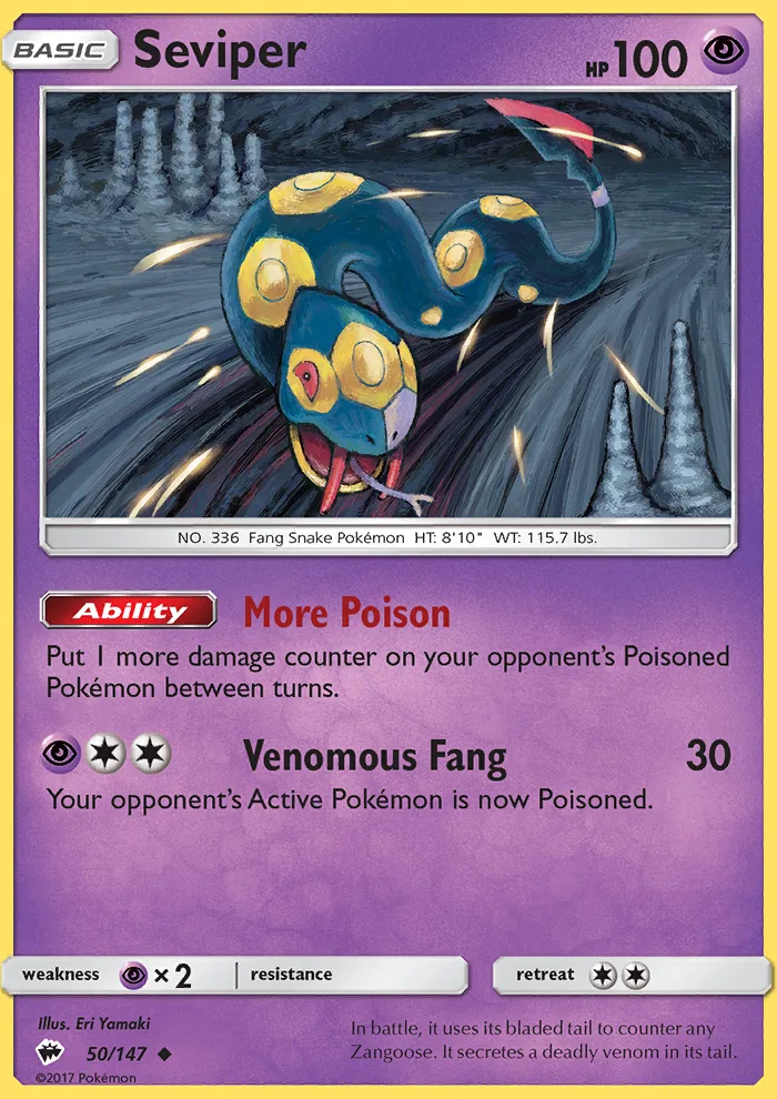 Seviper · Burning Shadows 50/147