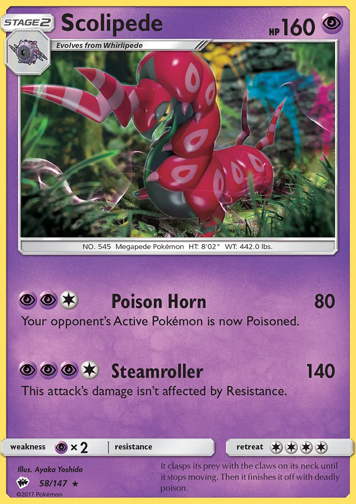 Scolipede · Burning Shadows 58/147