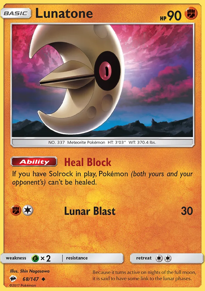 Lunatone · Burning Shadows 68/147