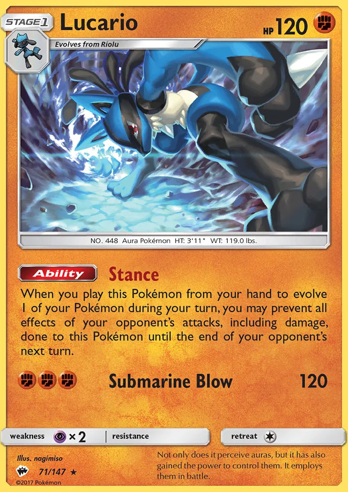 Lucario · Burning Shadows 71/147