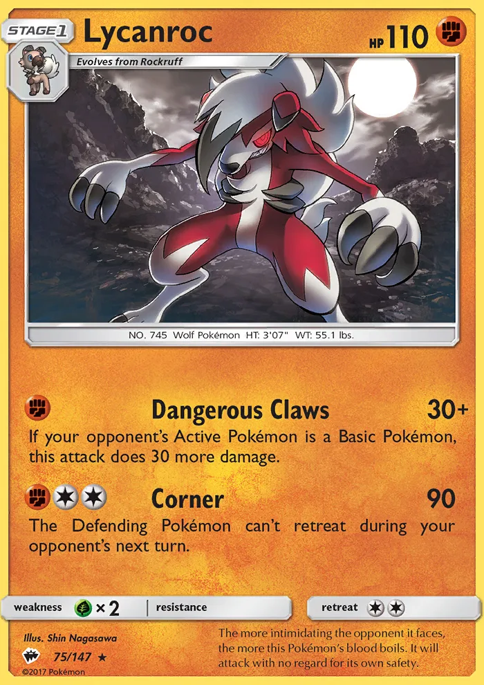 Lycanroc · Burning Shadows 75/147