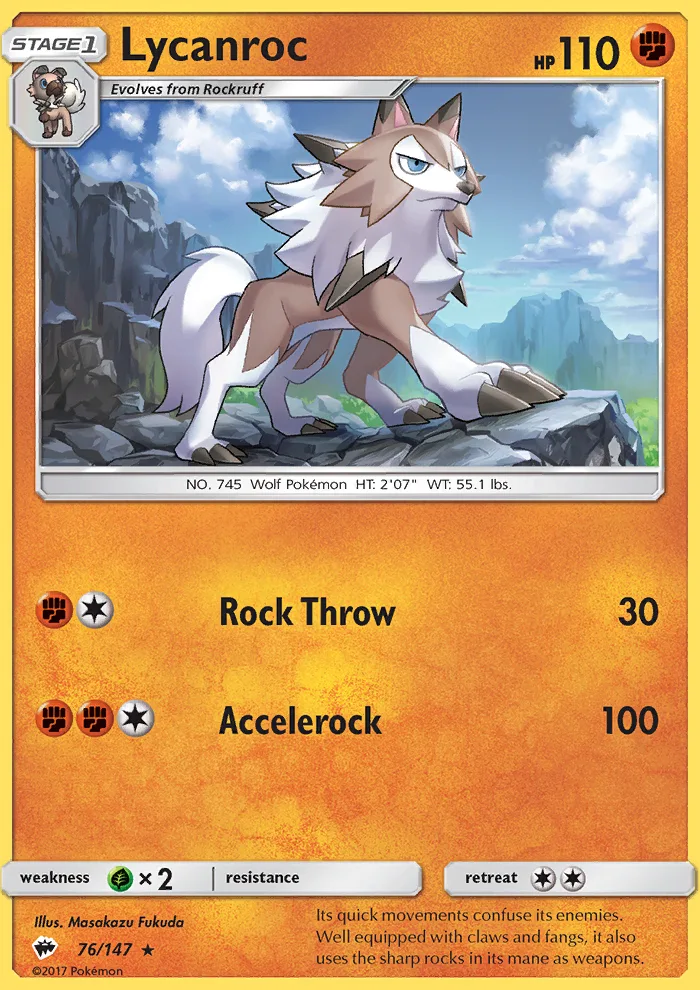 Lycanroc · Burning Shadows 76/147