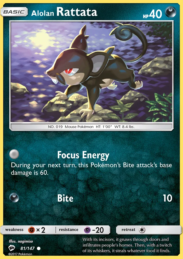 Alolan Rattata · Burning Shadows 81/147