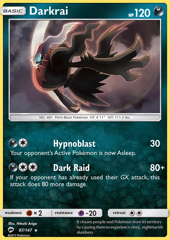 Darkrai · Burning Shadows 87/147
